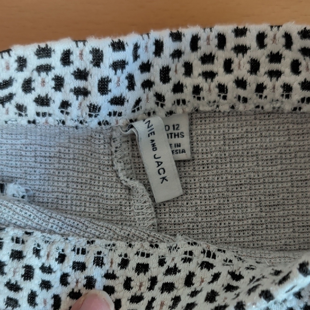 Janie & Jack Monochrome Textured Pants